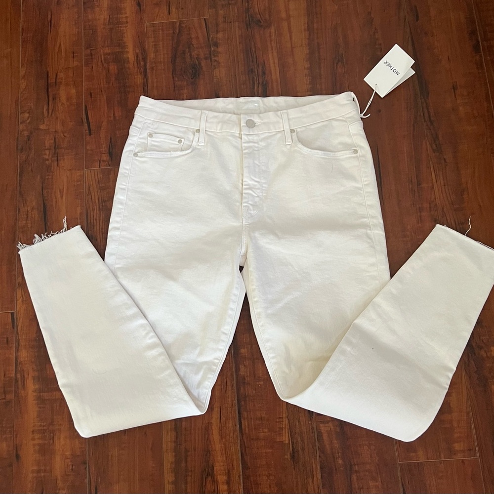 MOTHER THE LOOKER ANKLE STEP FRAY JEANS